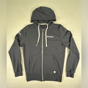 Marine Layer Women's XS Full Zip Meta Infra Data Centers Grey Hoodie‎
